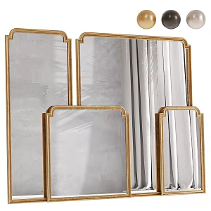 European-style full-length mirror floor mirror 3d model