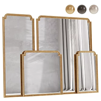 European-style full-length mirror floor mirror 3d model