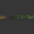Grid Planting Area With Plants In Different Growth Stages And Brown Soil