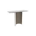 Modern Console Table With Gray Stone Top And Sturdy Metal Frame Design