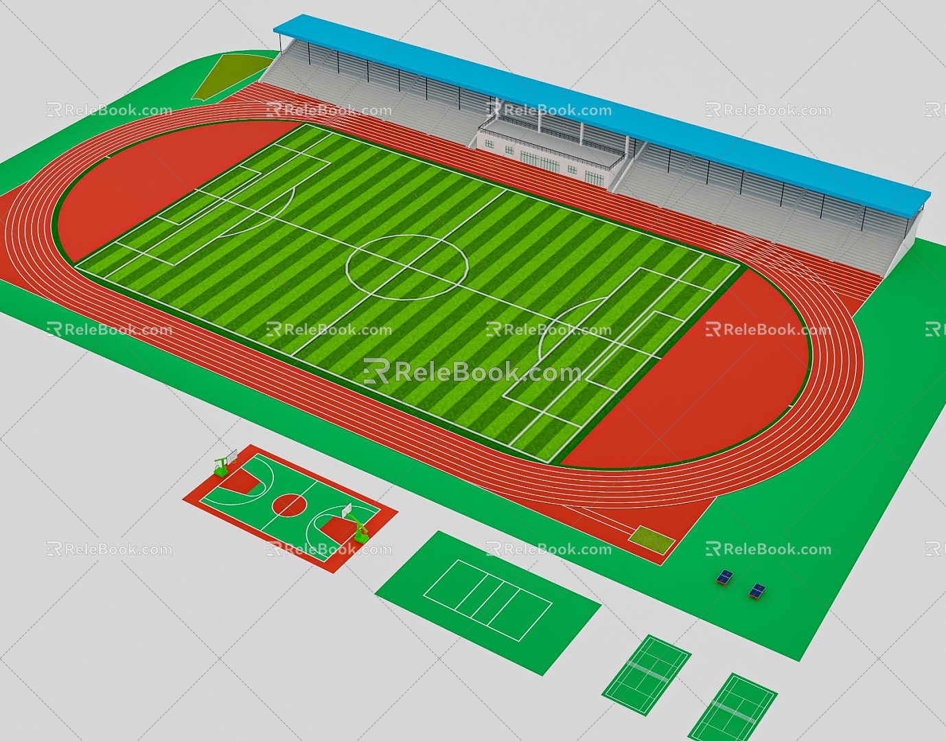 Modern Football Stadium Collection 3d model