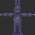 Purple Rabbit Cartoon Doll With Red Bow Tie And Open Arms Mechanical Design