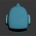 Cute Blue Robot Character With Smiley Face Display And Headphone Shaped Ears Design