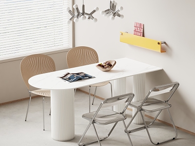 Leolux Dining Table and Chair Simple Dining Table and Chair Cream Style Dining Table and Chair model