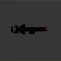 Futuristic Black Tactical Weapon With Mechanical Grip And Red Accents Design