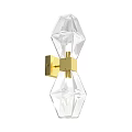 Modern Decorative Crystal Wall Light with Gold Base and Geometric Design 3d model