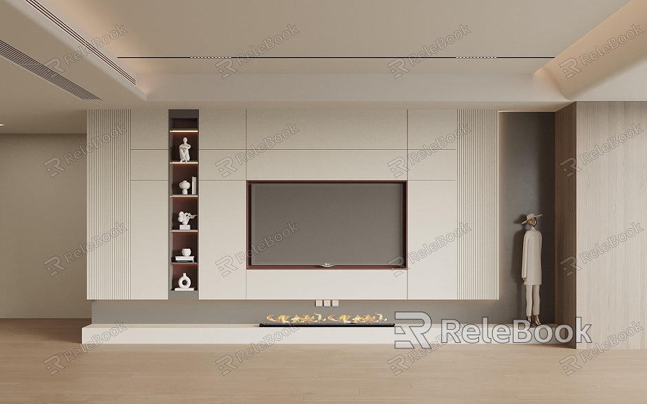 TV background wall model