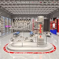 LI-NING Sports Retail Store With Modern Interior Display Shelves And Bright Lighting