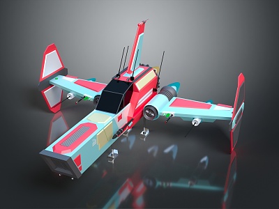 Modern fighter sci-fighter sci-fighter space fighter 3d model