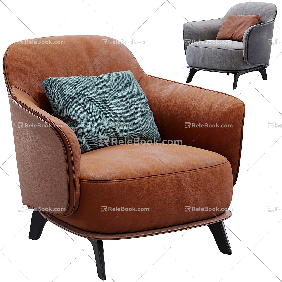 Modern single sofa 3d model