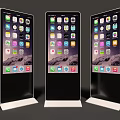 Public Facility Standing Digital Display Screens With Multiple Apps For Public Information 3d model