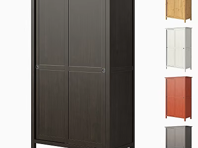 Storage Cabinet with Double Door in Multiple Colors for Home Organization 3d model