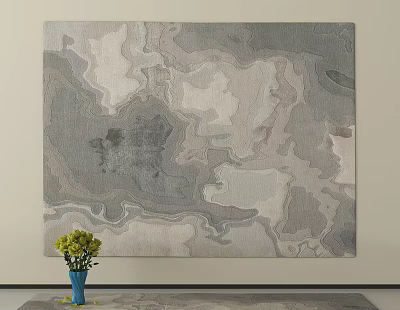 Modern Italian Carpet Square Carpet Fabric Plush 3d model