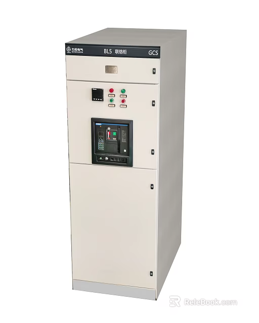 White Industrial Automation Control Cabinet With Digital Screen Control Buttons And Indicators 3d model 