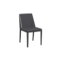 Modern Black Upholstered Dining Chair With Minimalist Design And Sleek Legs