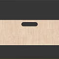 Wooden Entryway Side Cabinet with Light Wood Tone Open Shelves and Handle Details