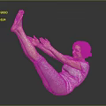 Smiling Gray Haired Woman Doing Exercise Lying On Back Lifting Legs And Stretching Hands