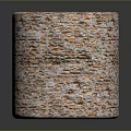 Natural Landscape Featuring Cylindrical Orange Gray Textured Rock With Dark Background Reflection 3d model