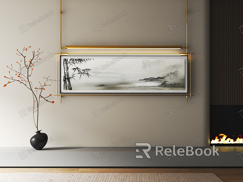 New Chinese Landscape Painting Decorative Painting Zen Hanging Painting model