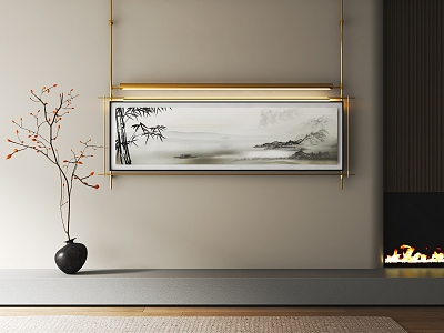 New Chinese Landscape Painting Decorative Painting Zen Hanging Painting model