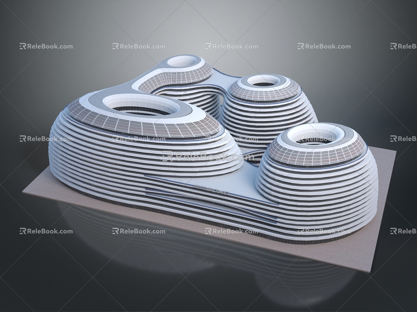 Modern Cartoon Architecture Science Fiction Architecture Future Architecture 3d model