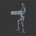 Modern Robot Terminator Robot Mecha Warrior Mecha Soldier 3d model