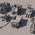 Engineering Vehicle Transporter Bulldozer Hook Machine Puncher 3d model