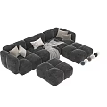 Plush Two Seater Sofa With Modern Modular Design Multiple Colors Decorative Pillows And Throw