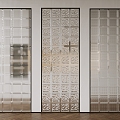 glass brick partition glass wall art glass partition glass screen transparent brick 3d model