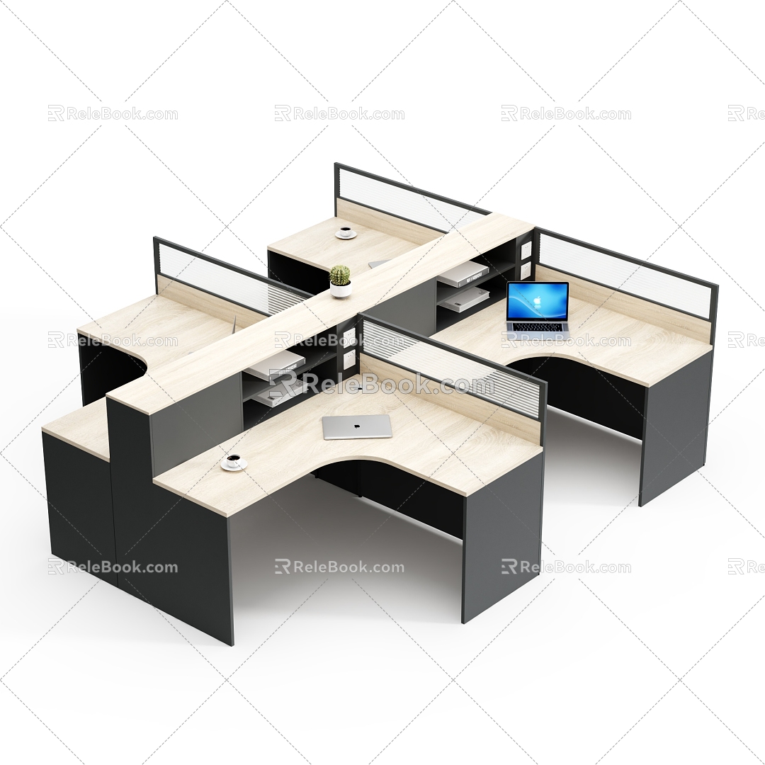 Screen Desk Screen Staff Station Screen Card Position Dry Character Screen Middle Cabinet 3d model