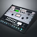 Professional Electronic Audio Mixer With Digital Display Control Panel Knobs And Faders