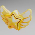 Decorative Yellow Star With Wings Ornament Decoration Set For Home Decor