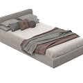 Modern Single Bed 3d model