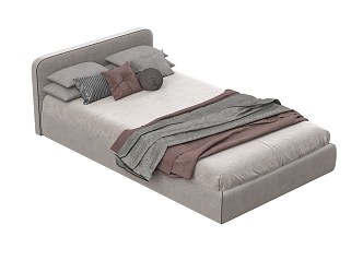 Modern Single Bed 3d model