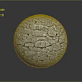 Natural Stone Sphere Decoration With Gray Background And Reflective Surface 3d model