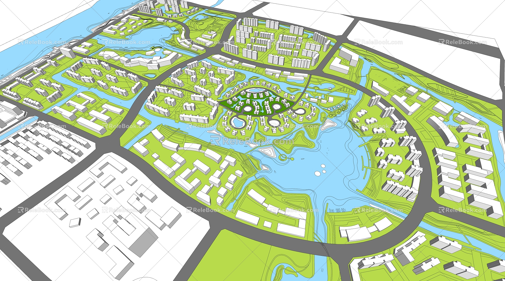 modern bird's eye view urban topography glass bird's eye view planning urban architecture model