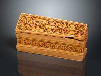 Ancient wooden coffin model