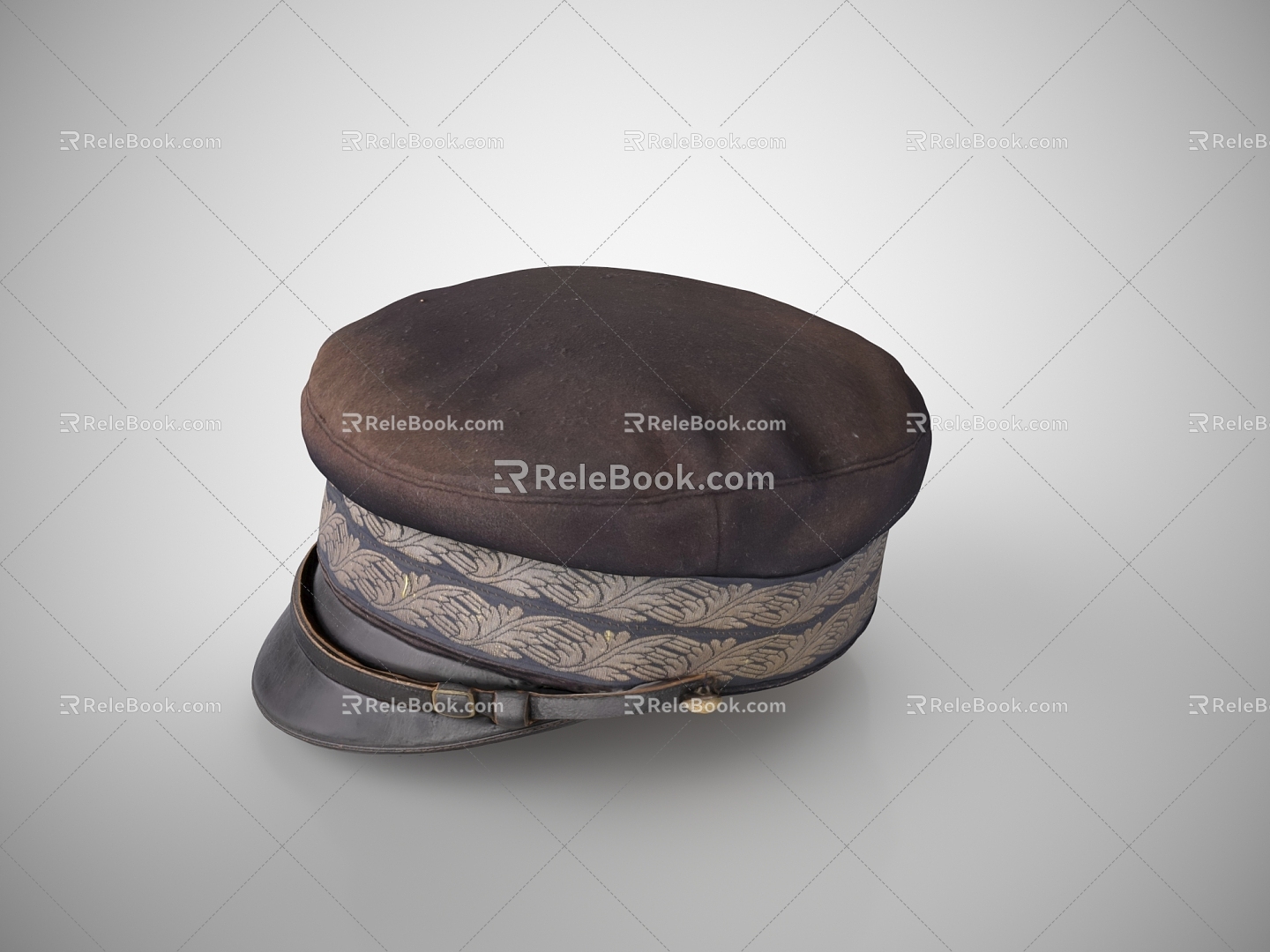 Modern hat lieutenant-general side cap 3d model