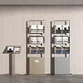 Modern Retail Display Racks With Product Shelves And Stand In Neutral Design