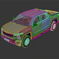 White Chevrolet Pickup Truck With Modern Cab Design Sturdy Bed And Black Wheels