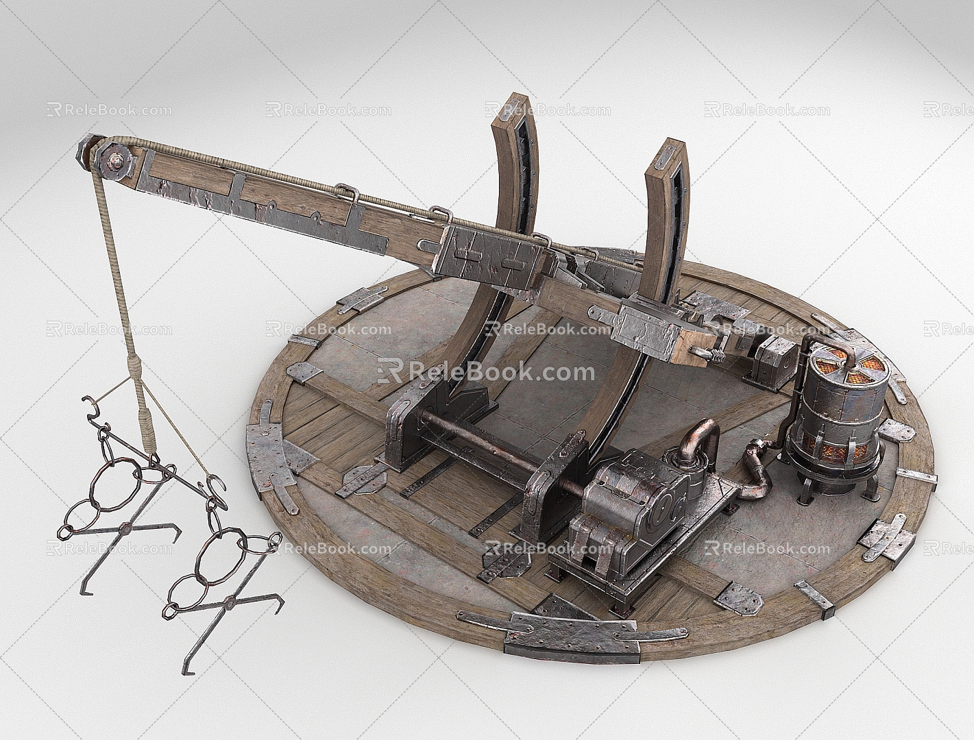 Machinery lifting works 3d model