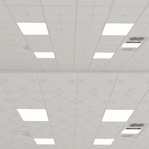 Aluminum gusset ceiling 3d model