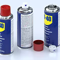Three WD-40 Household Spray Cans With Multi Use Lubricant And Red White Caps