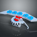 Modern console ship console rudder sci-fi operating cabin spacecraft console 3d model