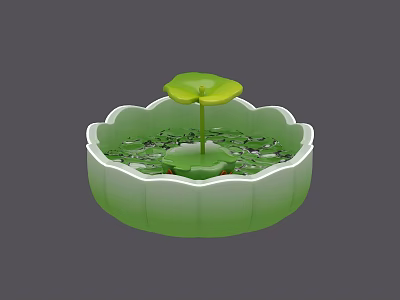Modern Fish Pond 3d model