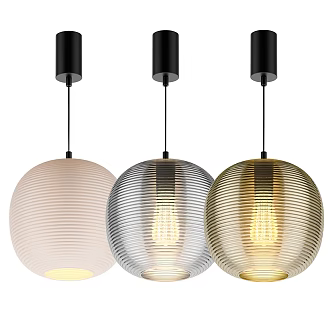 American Style Glass Chandelier Restaurant Chandelier Small Chandelier Spherical Chandelier 3d model
