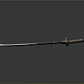 Traditional Japanese Samurai Sword With Decorative Red Gold Sheath And Sharp Blade