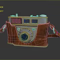 Vintage Classic Camera With Leather Strap And Retro Metal Body Design