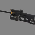 FR 4 Black Tactical Sniper Rifle Featuring Long Barrel Magazine and Precision Scope