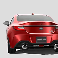 Sleek Red Toyota Sports Car With Two Door Coupe Design And Alloy Wheels